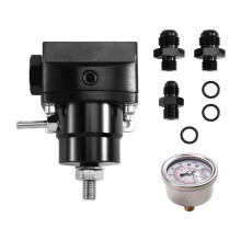 AN8 Fuel Inject Regulator with Boost Gauge Fuel Pressure Regulator Kit High Pressure Fuel Regulator