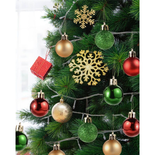 49 Peças de Enfeites de Bola de Natal, Decorações de Árvore, 1,18 Polegadas, Pequenas Bolas Penduradas À Prova de Quebra A 2