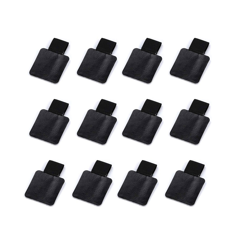 12 Pack Pen Loop Holder, Self-Adhesive Pen Holder Pencil Elastic Loop For Notebooks, Journals, Calendars (Black) 6033460425612