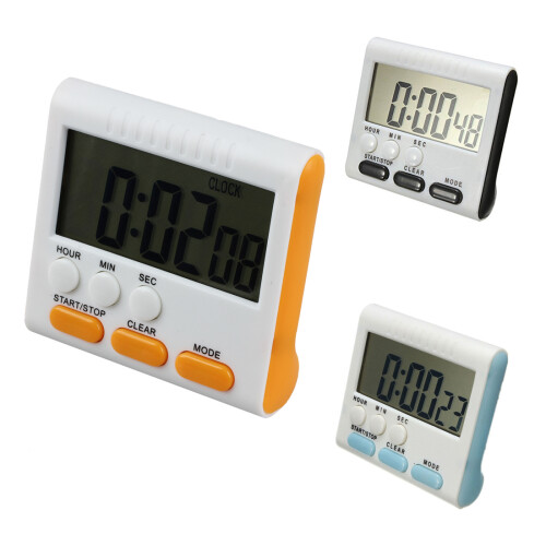 Digital egg timer / kitchen timer with loud alarm,  and down function, magnetic stand, Black