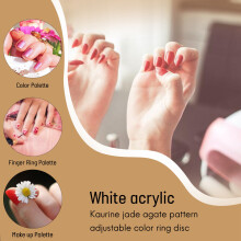 1 Pezzo In Resina Color Pietra Per Unghie Artistiche Tavolozza Per Dito Acrilico Gel Uv Polacco Crema Fondotinta Miscelazione Nail Art