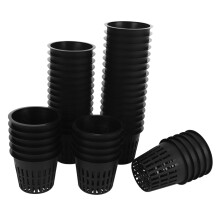 45 Stuks Hydrocultuur Netpotten, Plastic Netpot voor Tuin, Balkon Hydrocultuur en Grondloze Cultuur (8 Cm)
