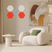 5 PièCes/Ensemble Panneau Feutre Hexagonal Autocollant Mural en Feutre Hexagonal Multifonction 3D DéCoratif Maison Tableau Auto-AdhéSif Enfants