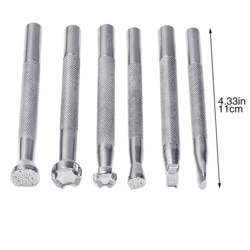 6Pcs Leather Stamping Tools Leather Working Saddle Making Stamps Set Special Shape Stamp Punch Set Leather  Tools 1