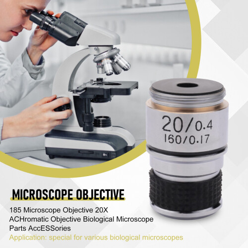 185 Microscope Objective 20X ACHromatic Objective Biological Microscope Parts AccESSories 1