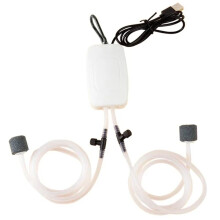 Aquariumluchtpomp USB-Aangedreven Beluchter Aquariumaccessoires Verstelbare Luchtklep Stille Bubbelzuurstofpomp (Wit)