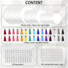 Acrylic Keychain Blank Set: 3 Inch 2.5 Inch 2 Inch Round Clear Acrylic Blanks,for DIY Keychain