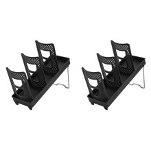 2 Portavasos [una ] para el Hogar con Soporte, Portavasos Plegable, Portavasos para Cafetería, Color Negro