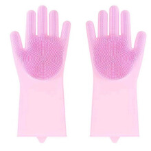 10PCS Washing Cleaning Gloves Convex Point Silicone Multi Purpose Gloves for Pet Cleaning Kitchen Washing Tools