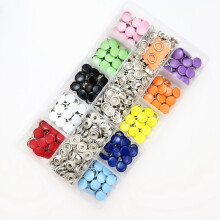 Plier Tool + 100 Sets 10 Colors Metal Sewing Buttons Hollow Solid Prong Press Studs Snap Fasteners for Clothes Bags