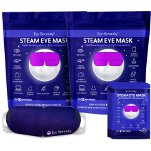 Masque Oculaire à Vapeur pour Yeux Secs | Compresses Chaudes pour Yeux Gonflés & Confort | Masques Auto-Chauffants Eye Serenity