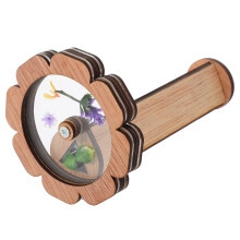 4Pièces Jouets Kaleidoscope En Bois Marron Clair Pour Enfants