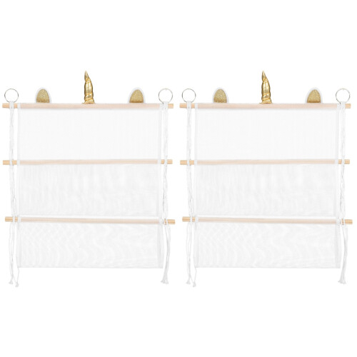 2Pièces Mural En Filet Mesh Pour Peluches Enfants 1