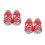 2Paires Chaussures Bébé Rouge Confortables Material Antidérapant 5