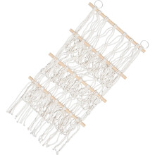 4Pièces De Rangement Mural Beige En Bois Coton Pour Peluches