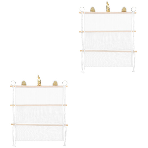 2Pièces Mural En Filet Mesh Pour Peluches Enfants 2