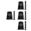 24Pièces Trou Son Guitare Noir ABS Protection Durable 9