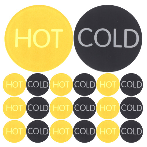 4Pièces Stickers Acryliques Eau Chaude Froid Autoadhésifs Pour Robinet