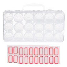 2Sets Practical White Plastic Bottle Container with 18 Compartments