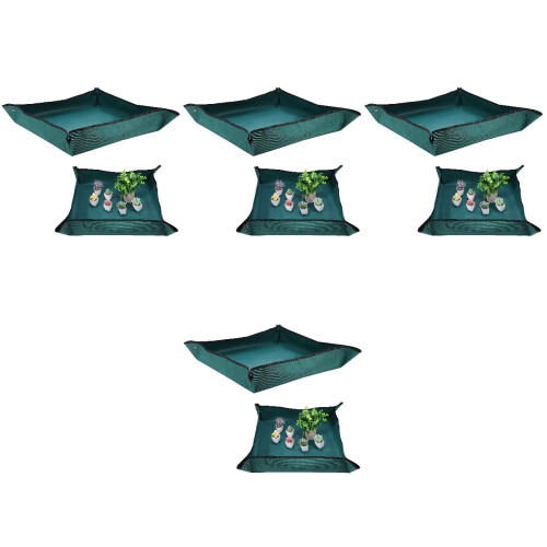 4Pièces Pour Rempotage Plantes Vert Durable Pliable 2
