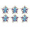 12Pièces Broches Étoile Vintage Multi Couleurs Pin Métal Robuste 3