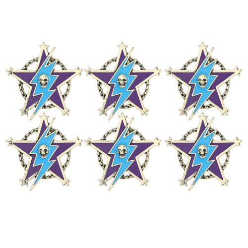 12Pièces Broches Étoile Vintage Multi Couleurs Pin Métal Robuste 2