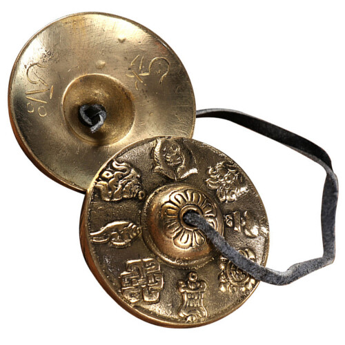 5Pièces Cymbales À Main Dorées Avec Motifs Pour Et 2