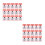 200Pièces Stickers Avertissement Facile Pose Couleurs Assorties 10