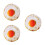 3Pièces Pour Animaux Œuf Au Plat Multicolores Douces 9