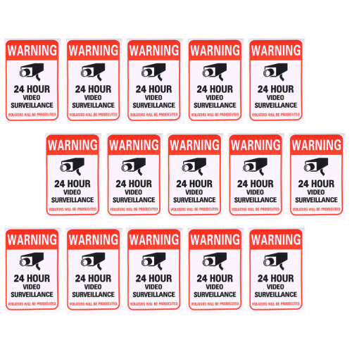 200Pièces Stickers Avertissement Facile Pose Couleurs Assorties 1