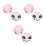 6Pièces Bonnets De Bain Cartoon Étanches PVC Pour Multicolores 9