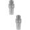 2Pièces Connecteurs Hydrauliques Vite- Acier Carbone Argenté 8