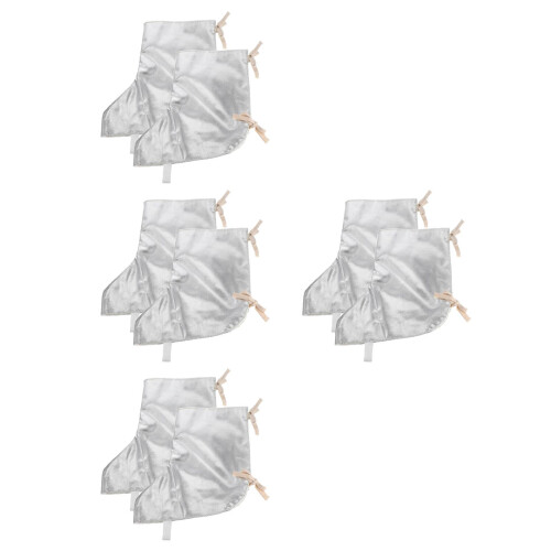 4Pairs Aluminum Foil Welding Shoe Protector Covers Silver Durable Use 2
