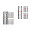 20Pièces Règle Couture ABS Aluminium Mesure Multicouleur 6