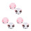 6Pièces Bonnets De Bain Cartoon Étanches PVC Pour Multicolores 7