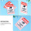 200Pièces Stickers Avertissement Facile Pose Couleurs Assorties 9
