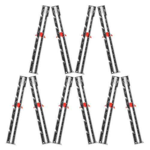 20Pièces Règle Couture ABS Aluminium Mesure Multicouleur 2