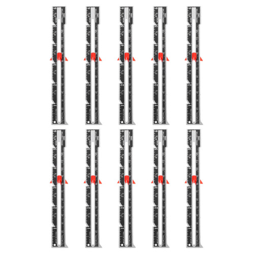 20Pièces Règle Couture ABS Aluminium Mesure Multicouleur 1