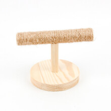 3Pcs Khaki Bird Climbing Stand Wooden Parrot Play and Beak Trimming
