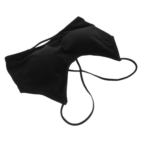 3Pièces Camisole Spaghetti Coton Noir Soutien 2