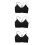 3Pièces Camisole Spaghetti Coton Noir Soutien 8
