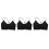 3Pièces Camisole Spaghetti Coton Noir Soutien 9