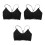 3Pièces Camisole Spaghetti Coton Noir Soutien 4