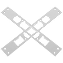 6Pièces Plaques De Renfort Acier Inox Compatible Portes Argent
