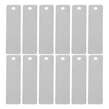 90Pièces Étiquettes Rectangle Acier Inoxydable Pour Gravure