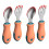 2Ensembles Cuillères Bébé Silicone Acier Orange 2