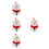 4Ensembles Vêtements Noël Bonnet Écharpe Décoratif 10