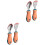 2Ensembles Cuillères Bébé Silicone Acier Orange 3
