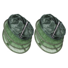 8Pièces Panier Filet Pliable Vert Olive PU Pour Crustacés