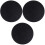 3St Desktop Mouse Mat Zwart Microfiber Rond Langdurig Comfort 9